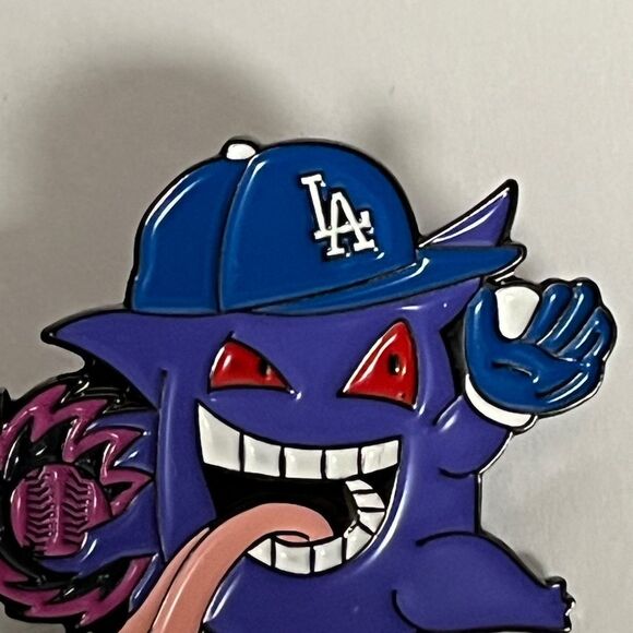 LA Dodgers Gengar Pokemon Hat Pins Streetwear Hats Bag Baseball Fitted New Era - Picture 2 of 9